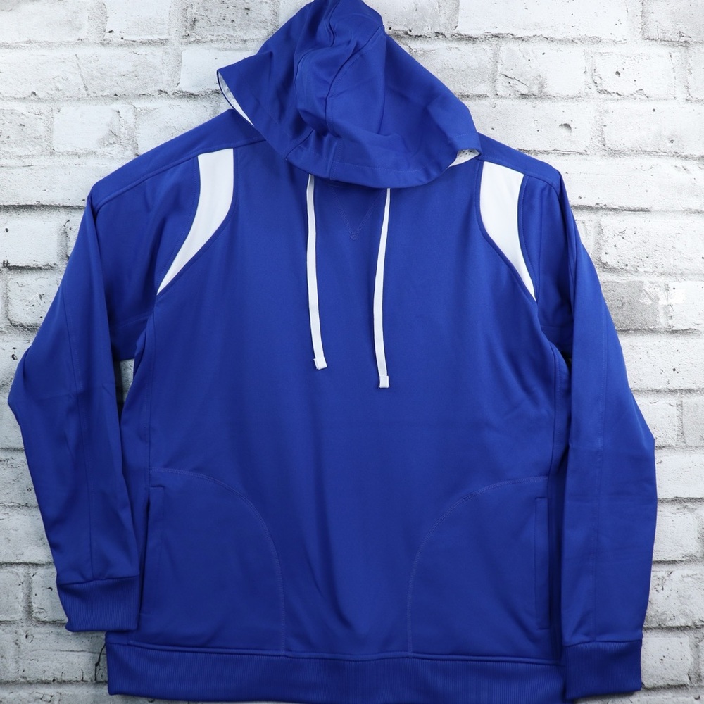 Team 365 Men’s XL Elite Blue Hoodie with White Accents Performance Hoodie NWT
